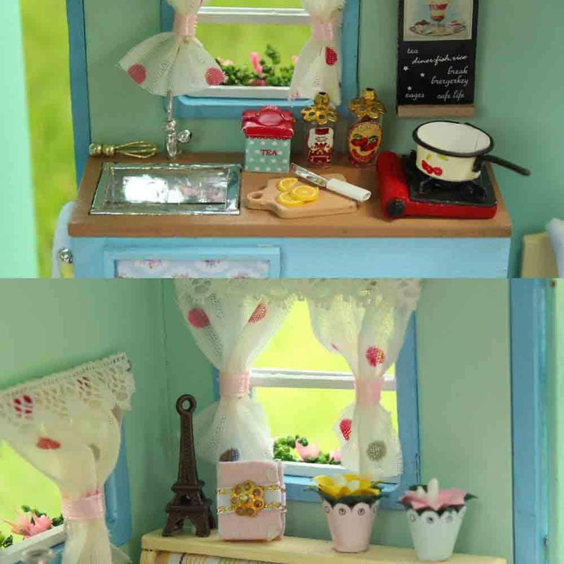 MAGQOO Wooden Dollhouse Miniature with Furniture DIY Dollhouse Kit DIY House Kit Tiny House Kit with Voice Control and Music Movement 1:18 Scale Creative Room Idea(Time Travel) - Image 3